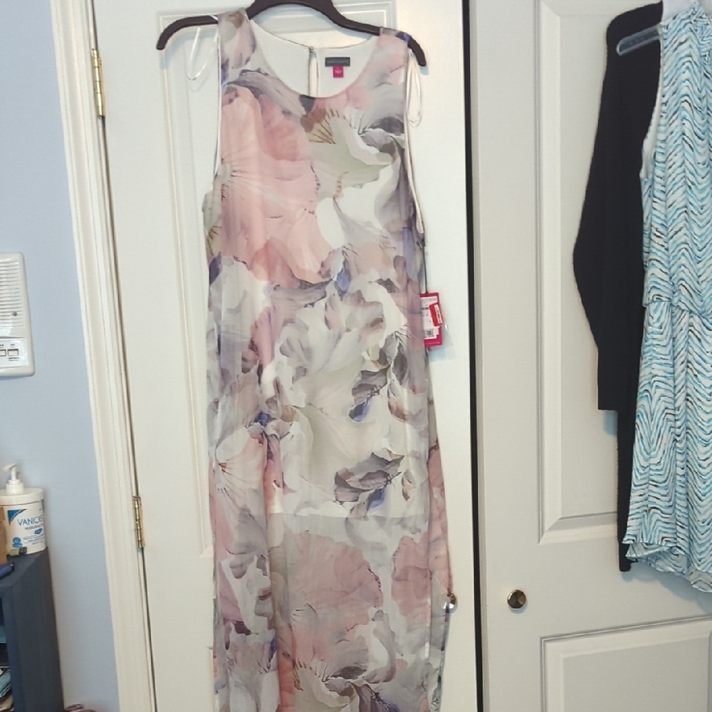 Vince Camuto Floral Maxi Dress - Pink and White